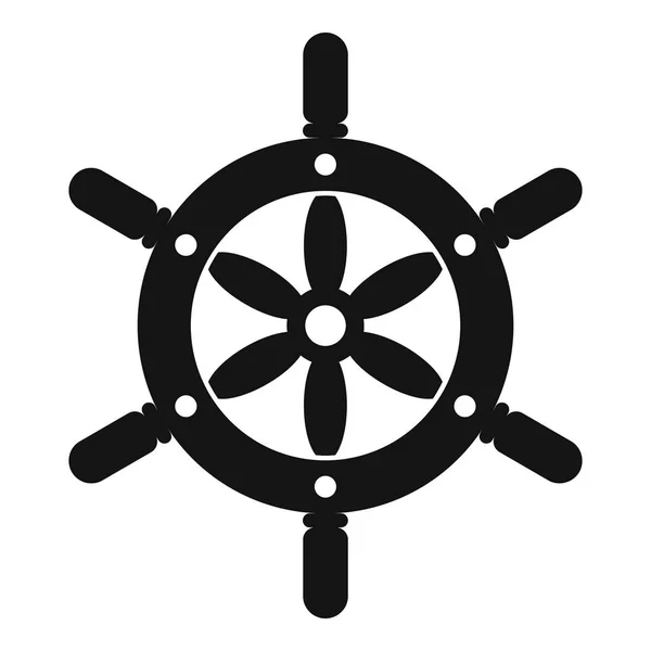 Піктограма корабельного колеса, простий стиль — стоковий вектор