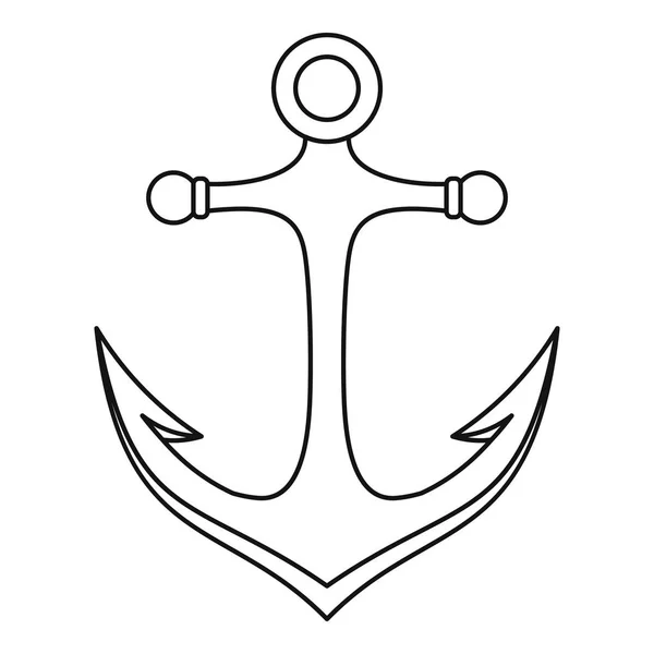 Anchor icon, outline style — Stock Vector