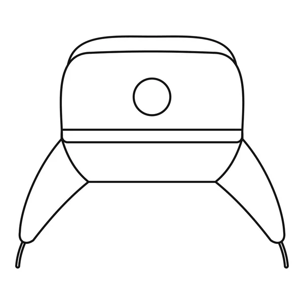 Icono de sombrero de oreja, estilo de contorno — Vector de stock