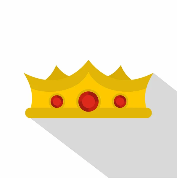 King crown icon, flat style — Stock Vector