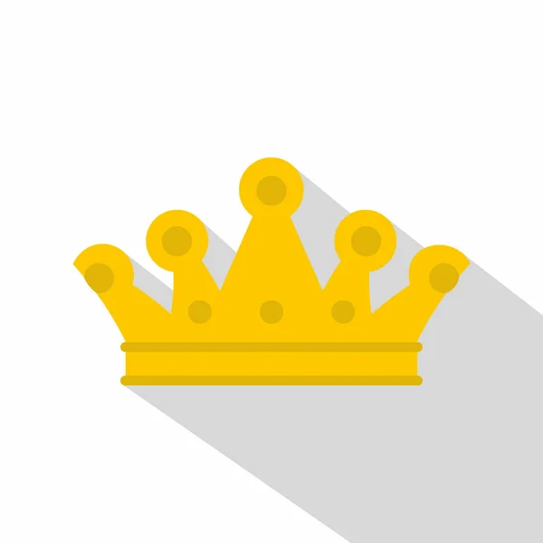 Koninklijke kroon pictogram, vlakke stijl — Stockvector