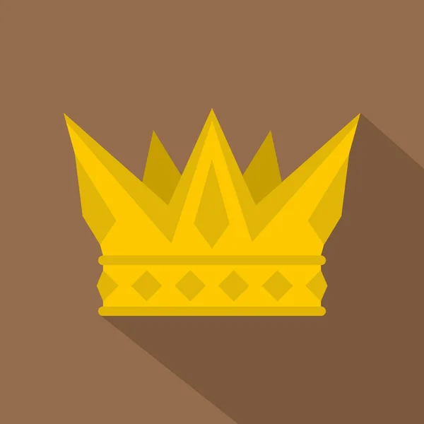 Kogge kroon pictogram, vlakke stijl — Stockvector