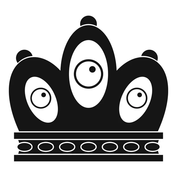 Icono corona reina, estilo simple — Vector de stock
