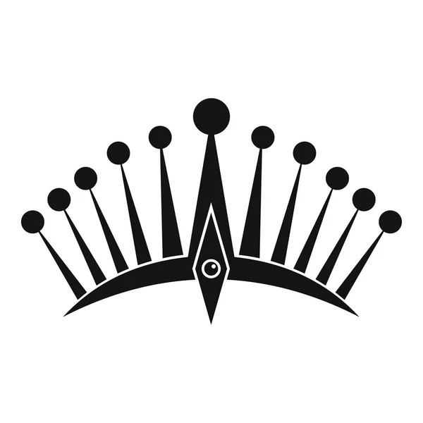 Duża ikona korony, prosty styl — Wektor stockowy