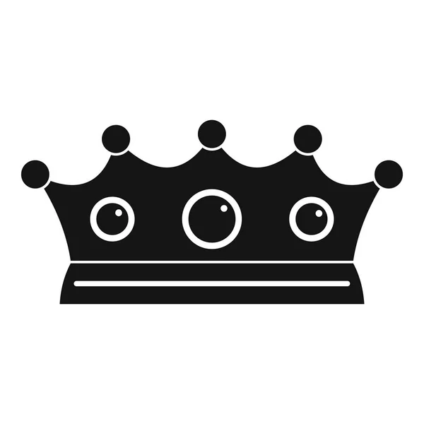 Biżuteria korony ikona, prosty styl — Wektor stockowy