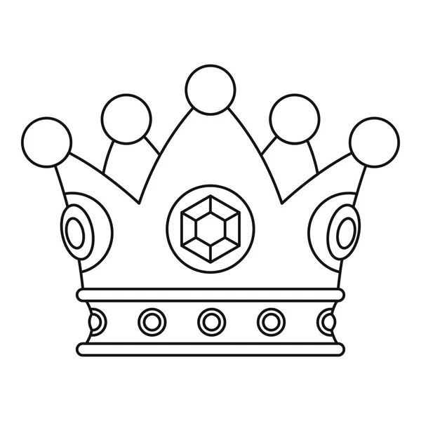 Ícone de coroa preciosa, estilo esboço — Vetor de Stock