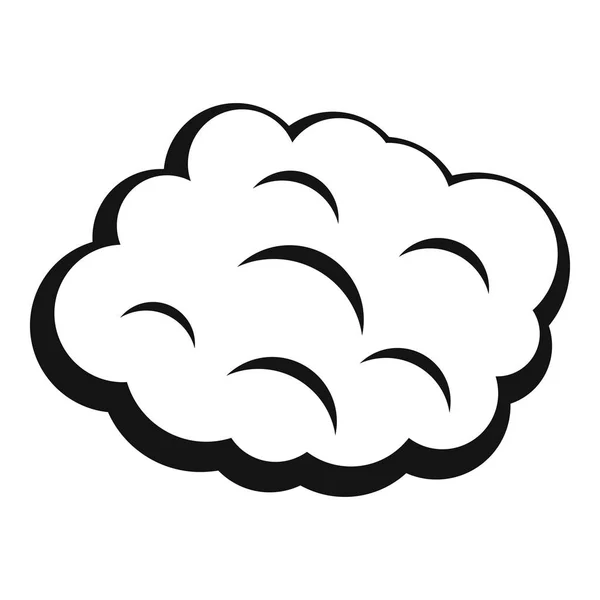Значок круглого облака, простой стиль — стоковый вектор