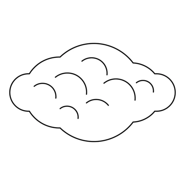 Curly cloud icon, outline style — Stock Vector