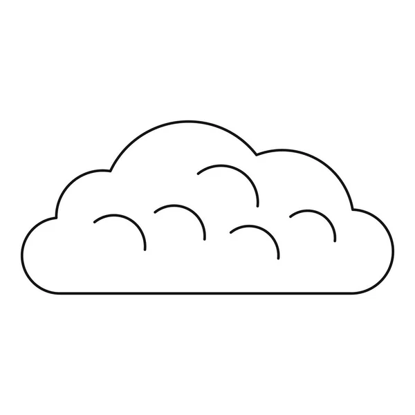 雪の雲のアイコン、アウトラインスタイル — ストックベクタ
