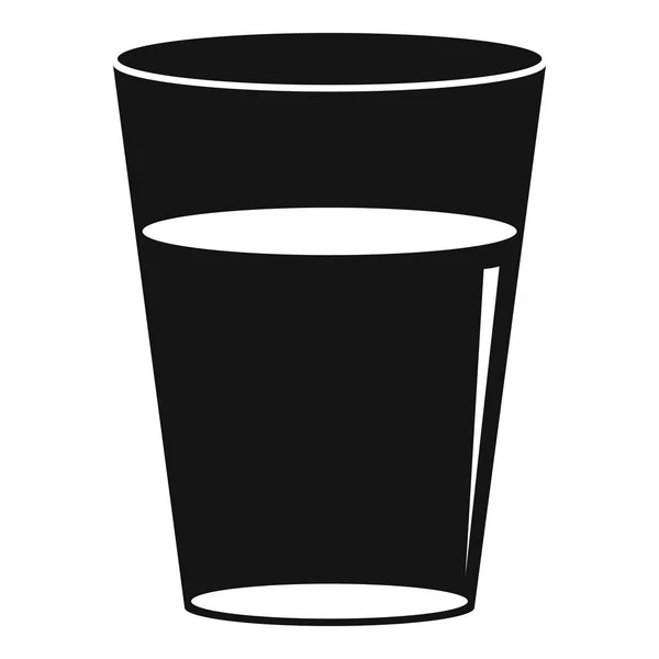 Glas vatten ikon, enkel stil — Stock vektor