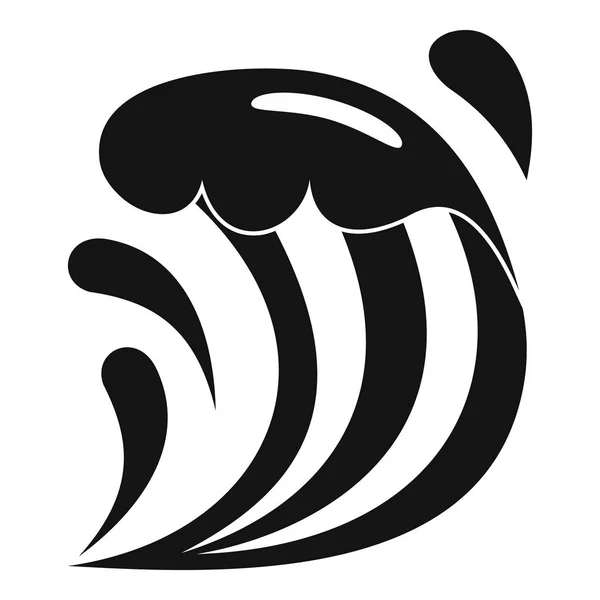 Wave ikona, jednoduchý styl — Stockový vektor