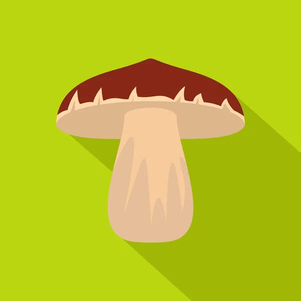 Ícone de cogumelo da floresta, estilo plano — Vetor de Stock
