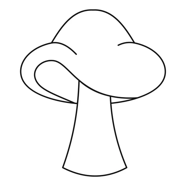 Petite icône champignon, style contour — Image vectorielle