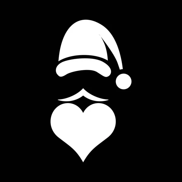 Santa i hatt ikon, enkel stil — Stock vektor