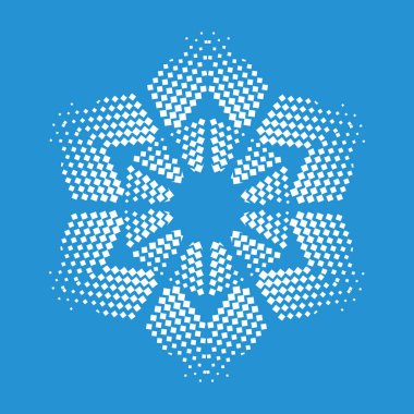 Figurate kar tanesi simgesi, basit tarzı