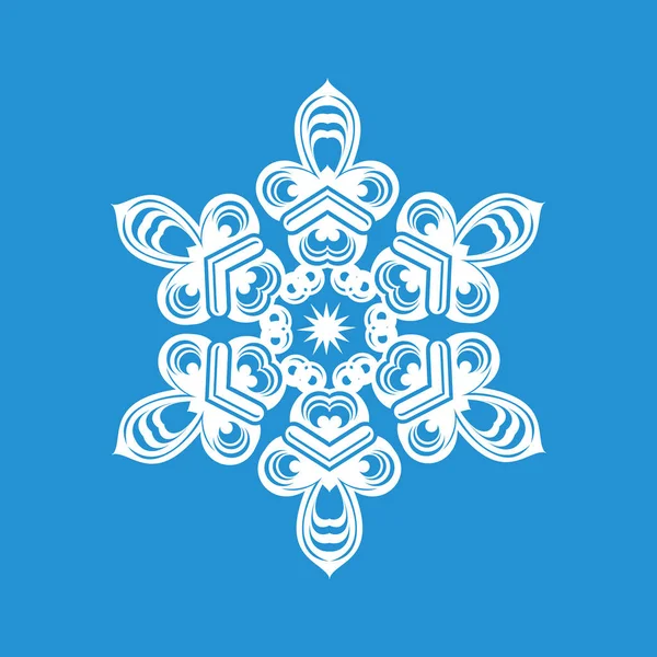 Hermoso icono de copo de nieve, estilo simple — Vector de stock