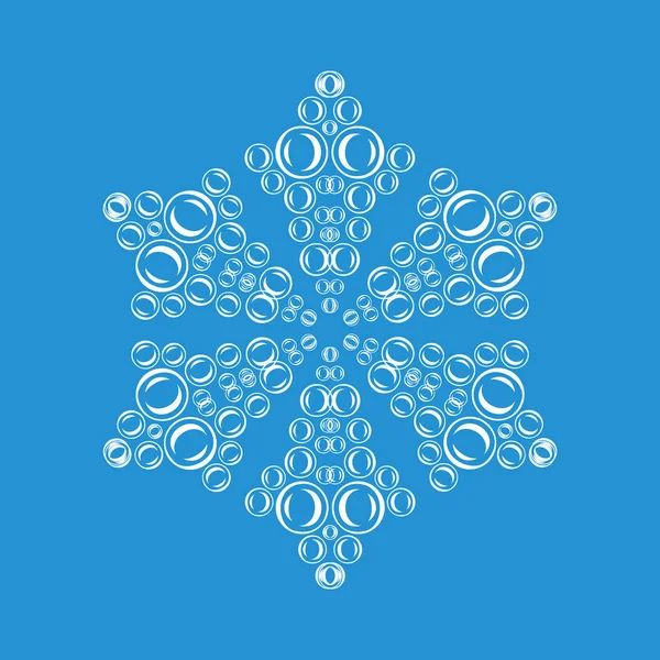 Icono de copo de nieve ornamental, estilo simple — Vector de stock