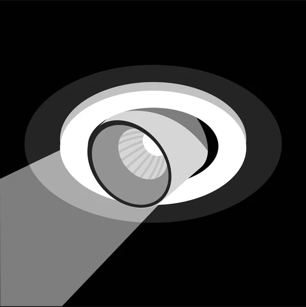 Spotlight ikon, platt stil — Stock vektor