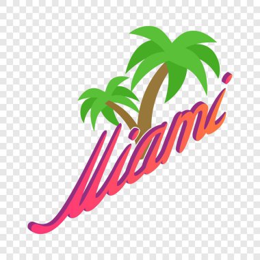 Palmiye ağaçları Miami izometrik simgesi