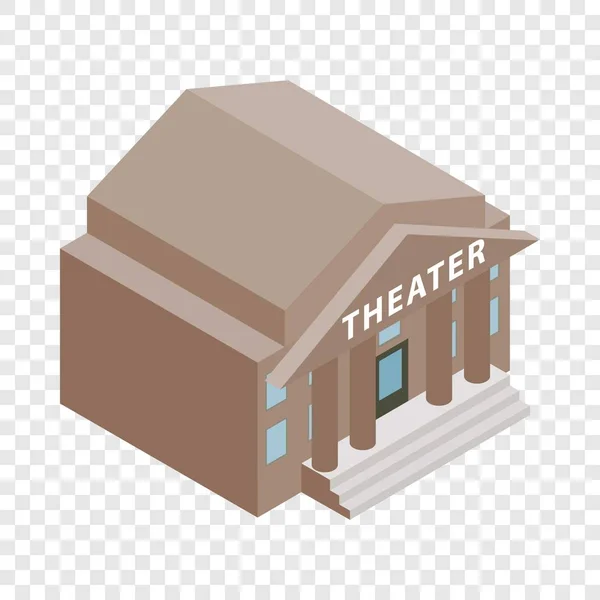 Edificio de teatro icono isométrico — Vector de stock