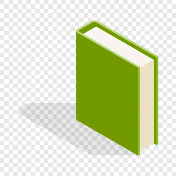 Green book isometric icon — Stock Vector