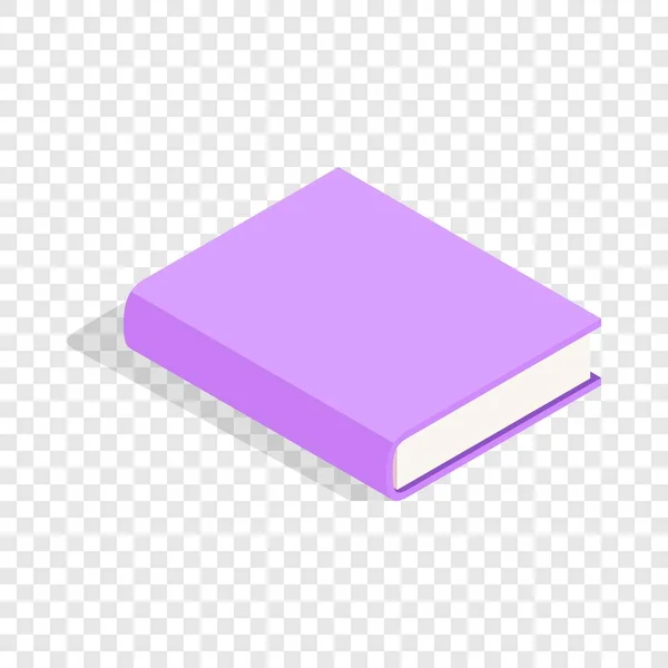 Purple book isometric icon — Stock Vector