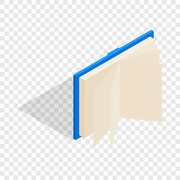 Ícone isométrico de livro aberto azul — Vetor de Stock