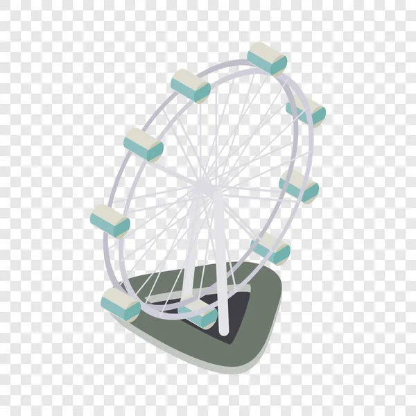 Ferris wheel isometric icon — Stock Vector