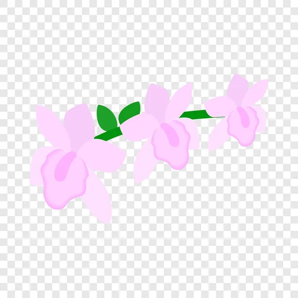 Изометрическая икона розовой орхидеи — стоковый вектор