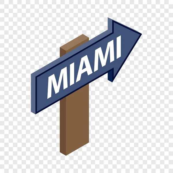 Izometrické ikona znaménko šipka Miami — Stockový vektor