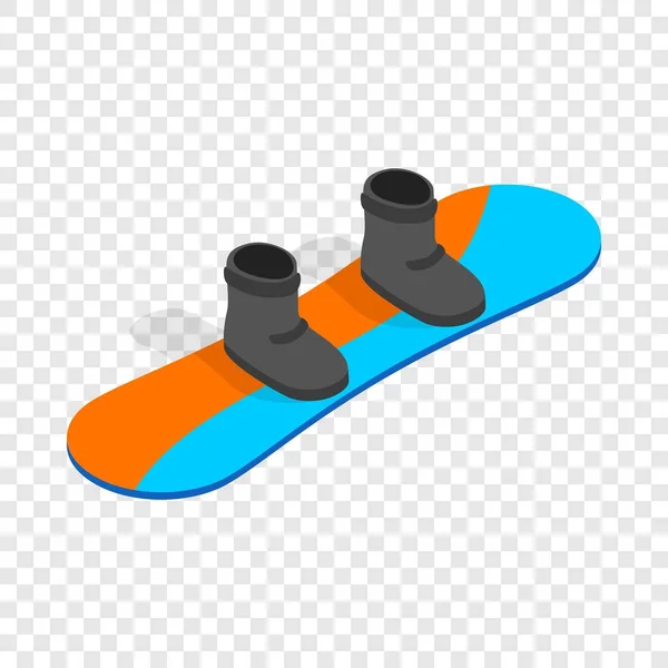 Snowboard con botas icono isométrico — Archivo Imágenes Vectoriales