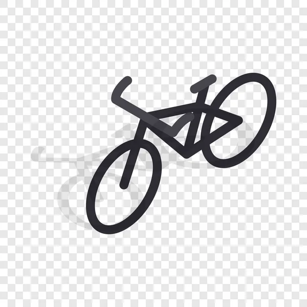 Icono isométrico de bicicleta negra — Archivo Imágenes Vectoriales