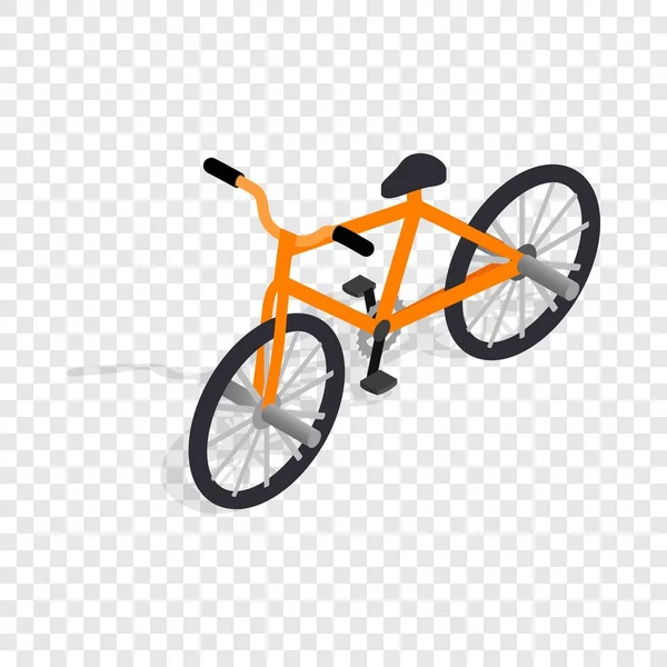 Icône isométrique vélo orange — Image vectorielle