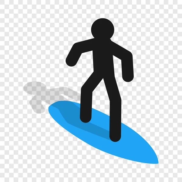 Isometrisches Symbol für Surfer — Stockvektor