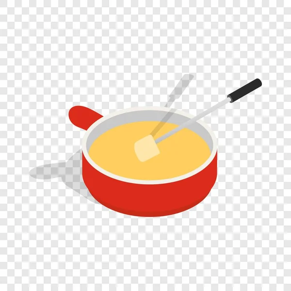Icône isométrique fondue au fromage — Image vectorielle