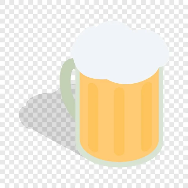Tasse à bière icône isométrique — Image vectorielle