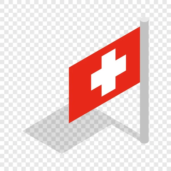 Schweiz flagga isometrisk ikonen — Stock vektor