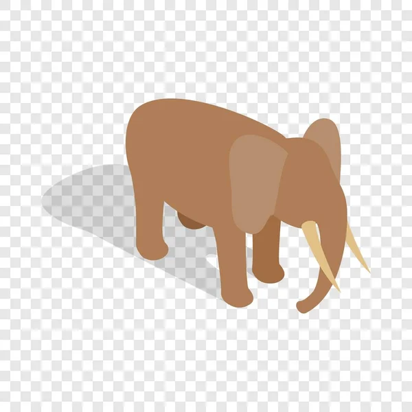 Elefante Ícono isométrico — Vector de stock