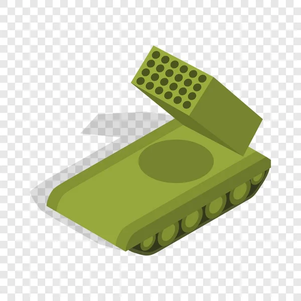 Multiple launch rocket system isometric icon — Stock Vector