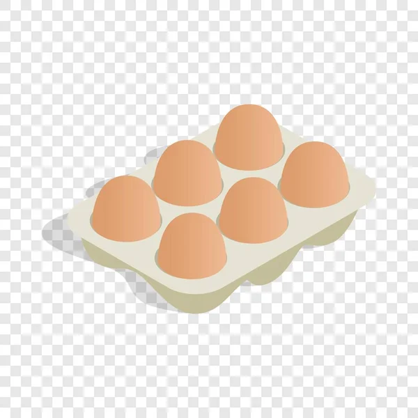 Csomagolás tojás izometrikus ikon — Stock Vector