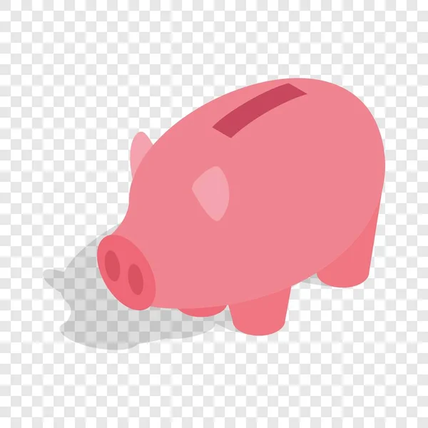 Piggy bank isometrische pictogram — Stockvector