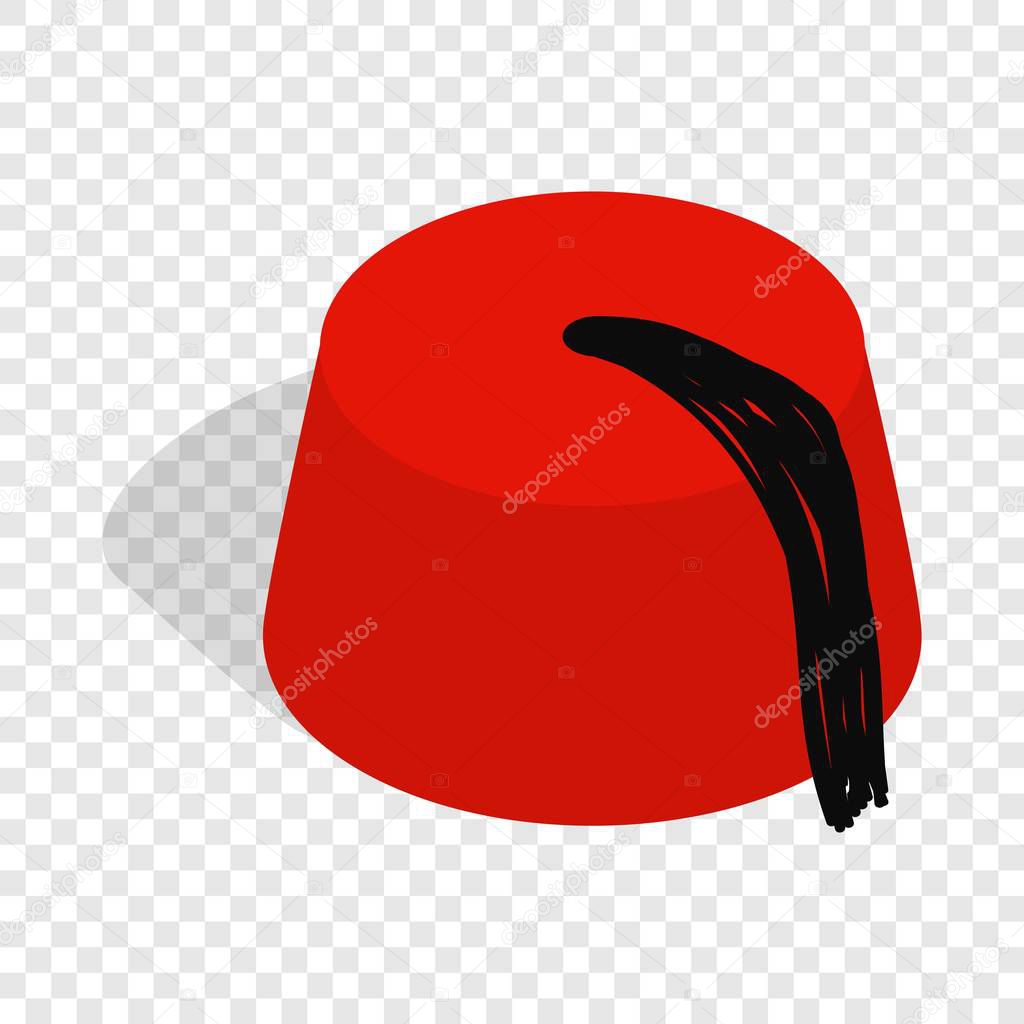 Turkish hat, fez isometric icon