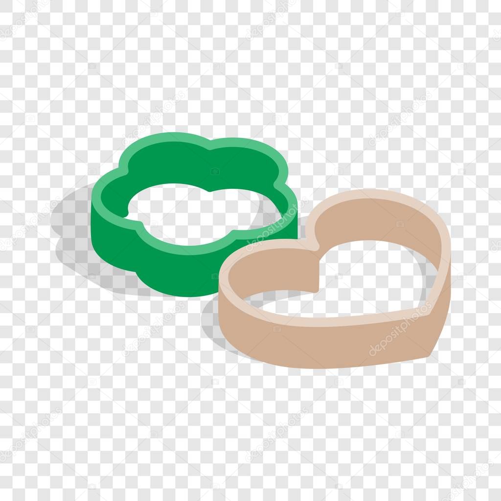 Cookie cutters isometric icon