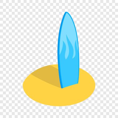 Mavi sörf tahtası izometrik simgesi