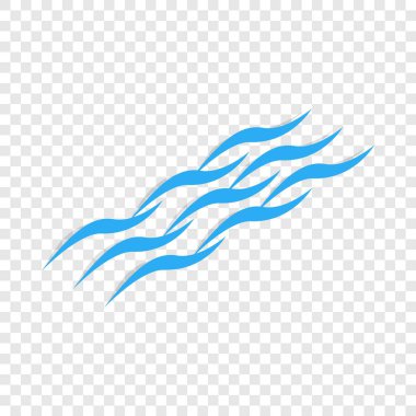 Deniz dalgaların izometrik simgesi