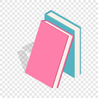 İki kitap izometrik simgesi