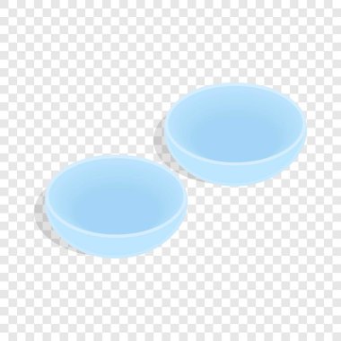 Kontakt lensler izometrik simgesi