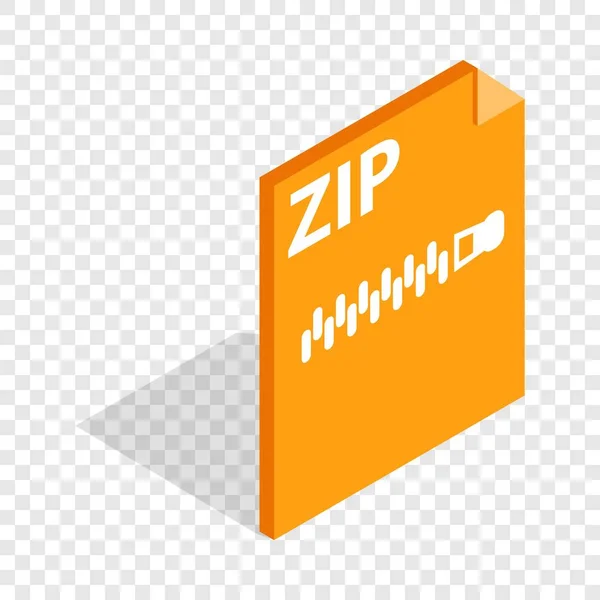 档案 Zip 格式等距图标 — 图库矢量图片