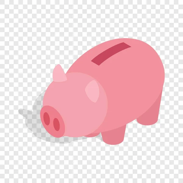 Piggy bank isometric icon — Stock Vector