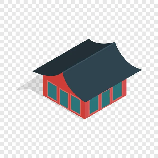 Icona isometrica tradizionale della casa coreana — Vettoriale Stock
